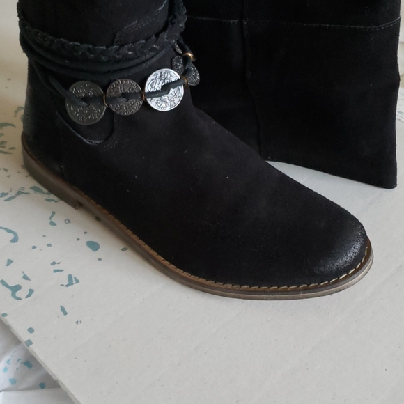 Musse & Cloud NEW Tall Boots BLACK Over-The-Knee Suede Leather NIB Womens 🎉HP🎉 - Picture 12 of 16